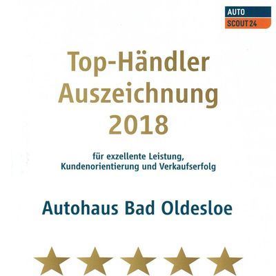 Bild vergrößern: Top-Händler Auszeichnung 2018 für Autohaus Bad Oldesloe von Autoscout24